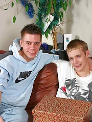 Timmy and Kyle get together after school for a fuck and a load of cum dripping from his mouth