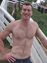 Blaine was very proud of his red hair and his abundant chest and pubic hair