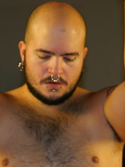 PIerced gay bear Nate Wolf couplng with Harlan Christopher