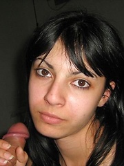 Sexy hottie opens her mouth for a huge rod