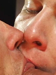 One hairy cock between two hungry mouthes