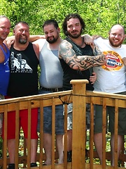 Six sexy bears Alex Payne, Chef Bear, Jack Power, Jake Davidson, Rock Ramsey and Sid Morgan