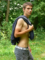 Next door boy Cam cums in the woods