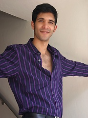 Latin man jacking off his huge cock