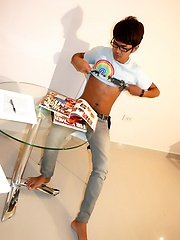 18 Year Old Asian Twink Jerks Cock