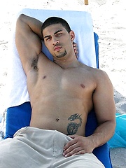 Strong latin man solo posing