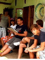 Group of euro jocks have sexual fun