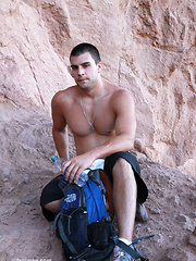 Two college guys jacking off together