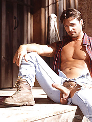 Smiley gay in his first adult photo session