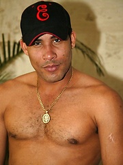 Straight latin man undress his clothes for stroking