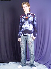 Rimas - long haired boy jerking uncut dick