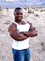 Black bodybuilder Darrel Hobson